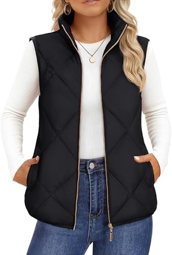 Seta T Women's Stand Collar Crop Puffer Vest Lightweight